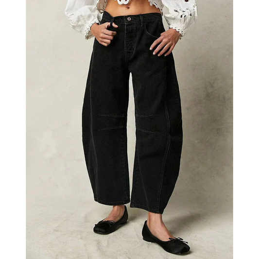 Dames barrel jeans - Comfortabel ontwerp - Ademende stof - Casual stijl