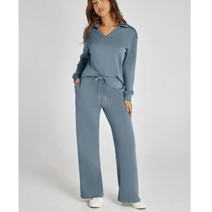 Damesoutfitset - Sportief sweatshirt - Relaxte pasvorm - Stijlvol en comfortabel