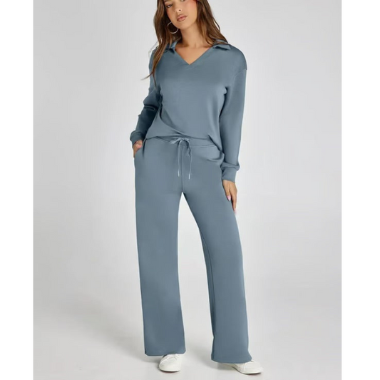 Damesoutfitset - Sportief sweatshirt - Relaxte pasvorm - Stijlvol en comfortabel