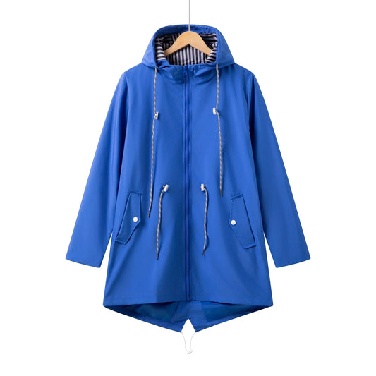Dames trenchcoat - waterdicht - met capuchon - lichtgewicht ontwerp
