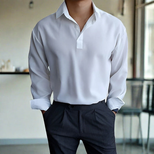 Heren Poloshirt - Lange Mouwen - Lichtgewicht - Ademend