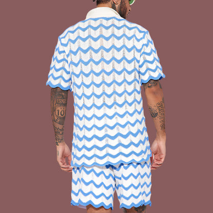 Heren poloshirt – Zigzagtextuur – Lichtgewicht comfort – Veelzijdig gebruik