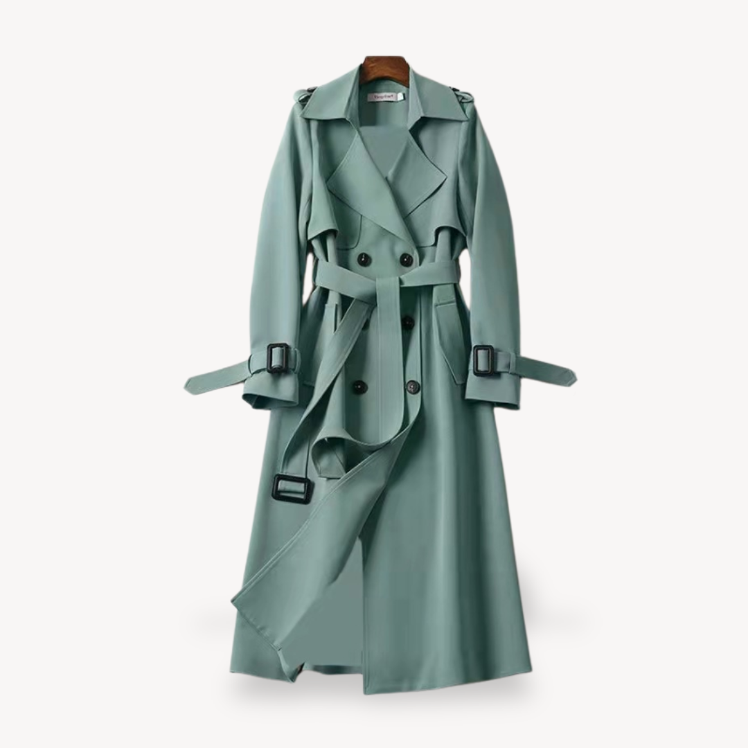 Dames trenchcoat – Tijdloos ontwerp – Tailleband – Katoenmix