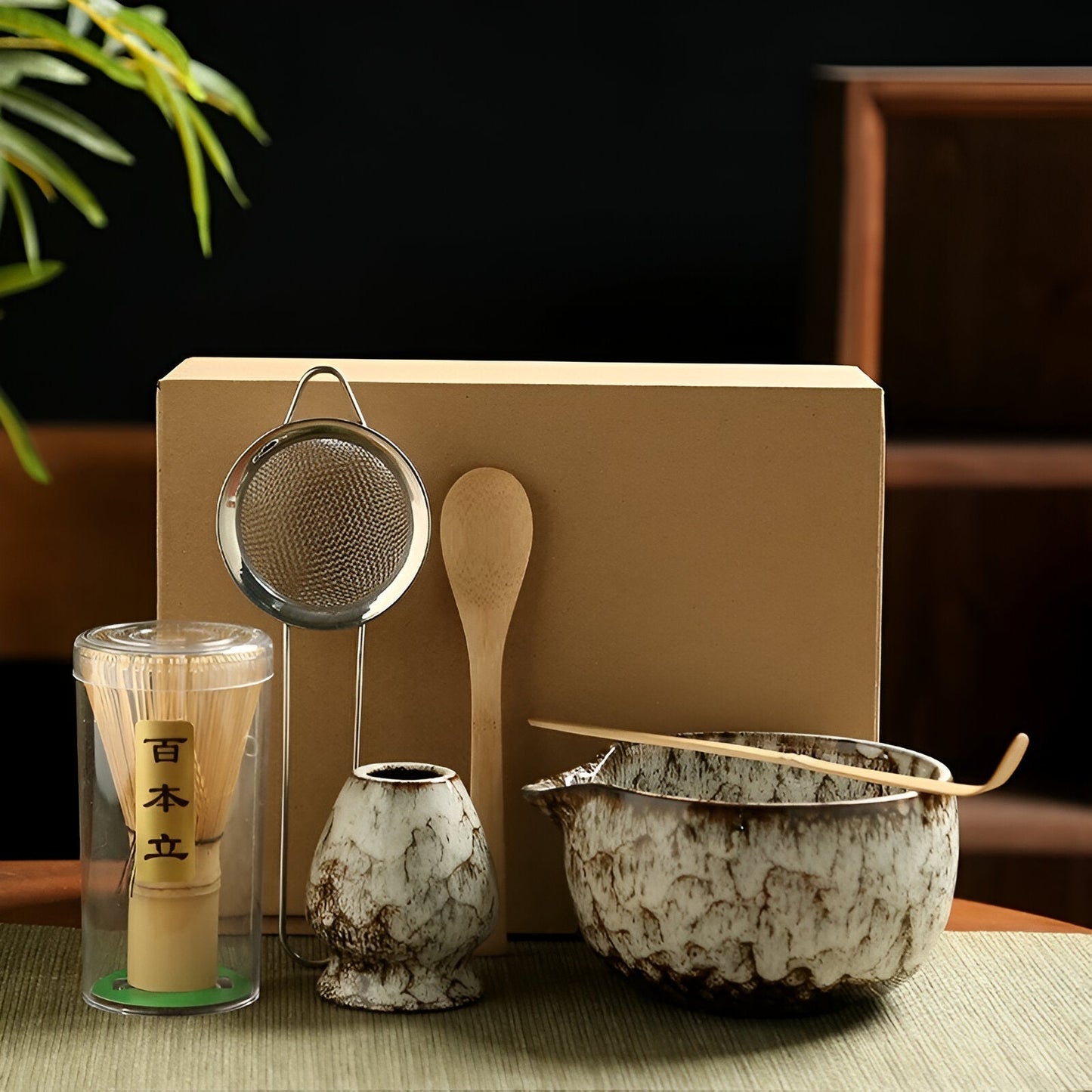 Matcha Set – Traditionele theeservice als cadeau, 6-delig voor de thee ceremonie van hoogwaardige materialen