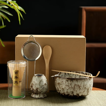 Matcha Set – Traditionele theeservice als cadeau, 6-delig voor de thee ceremonie van hoogwaardige materialen