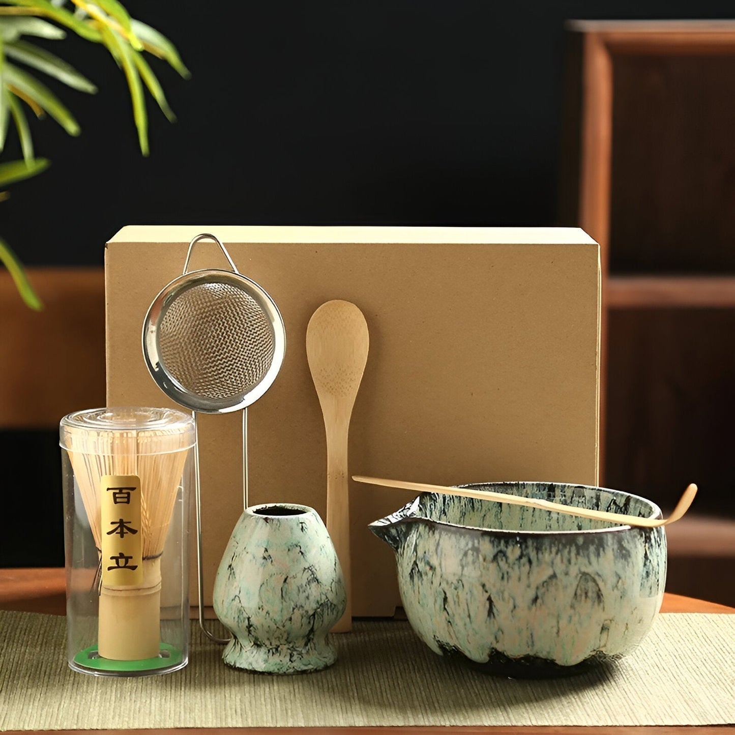 Matcha Set – Traditionele theeservice als cadeau, 6-delig voor de thee ceremonie van hoogwaardige materialen