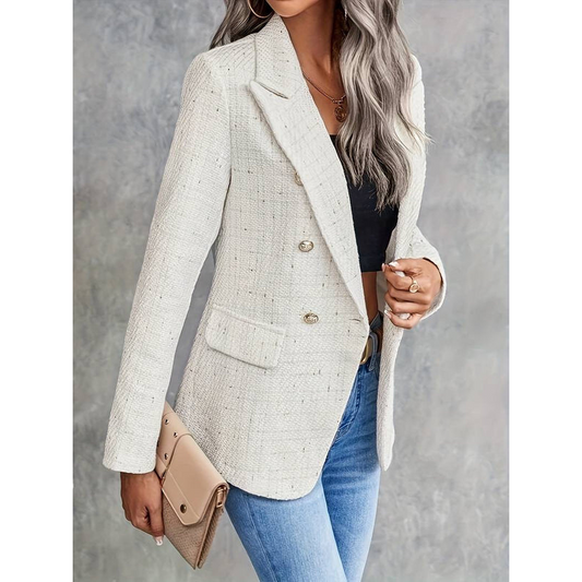 Damesblazer – Gestructureerde snit – Klassieke knopen – Elegante look