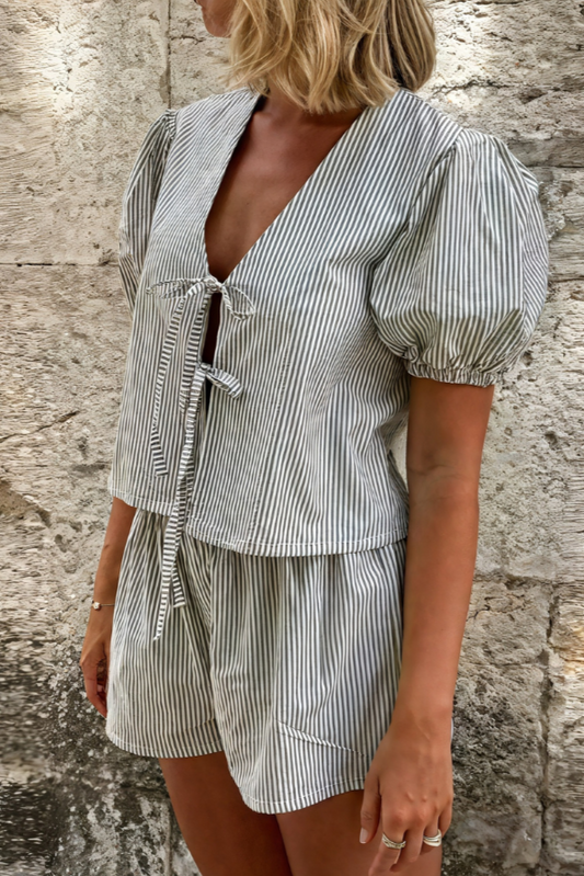 Dames Shirt Met Puff Mouwen-1