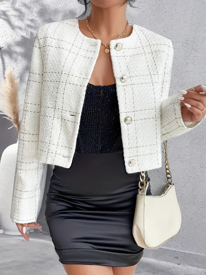 Elegante Blazer met Ruitpatroon - Stijlvol & Modern