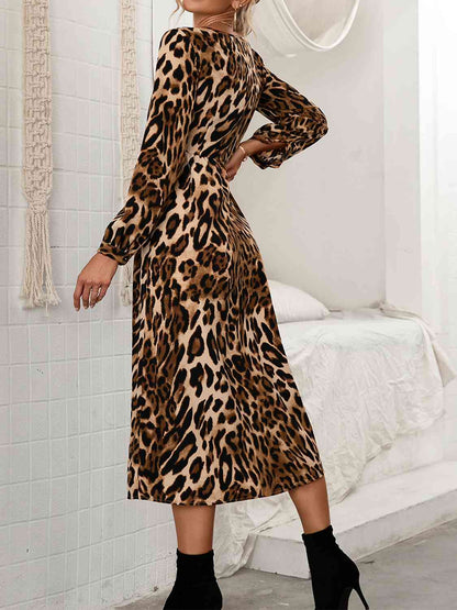 Elegante Dames Jurk Luipaardprint-2