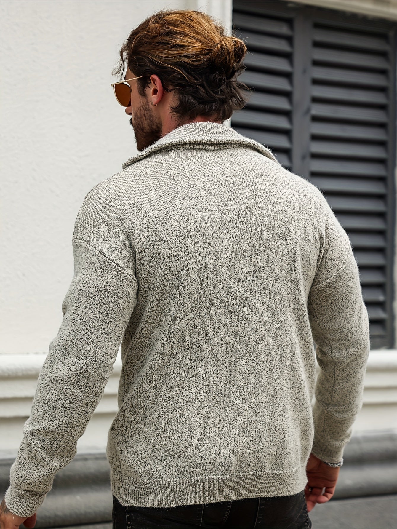 Heren Halve Rits Gebreide Trui | Casual Lange Mouwen Pullover voor de Winter