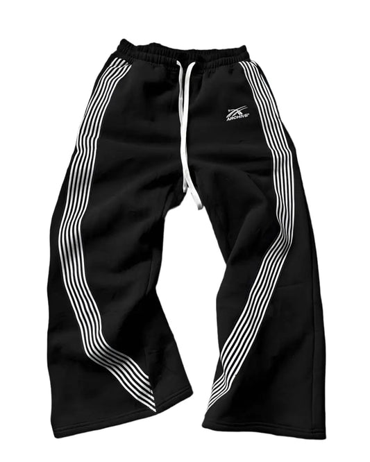 Heren Retro Gestreepte Joggingbroek | Casual Trekkoord Trainingsbroek