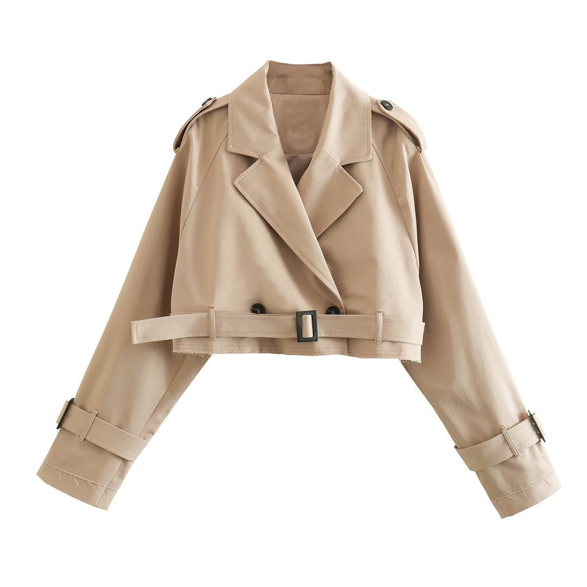 Korte Trenchcoat Dames - Lente стиль-6