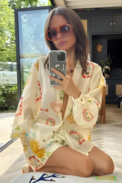 Stijlvol Dames Shirt en Shorts Set-4