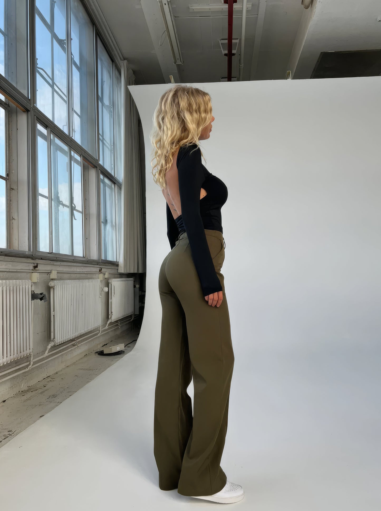 Wijde pantalon broek