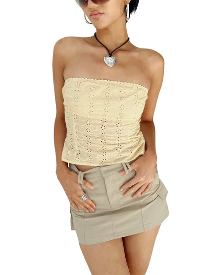 Zavia - Kanten detail strapless top